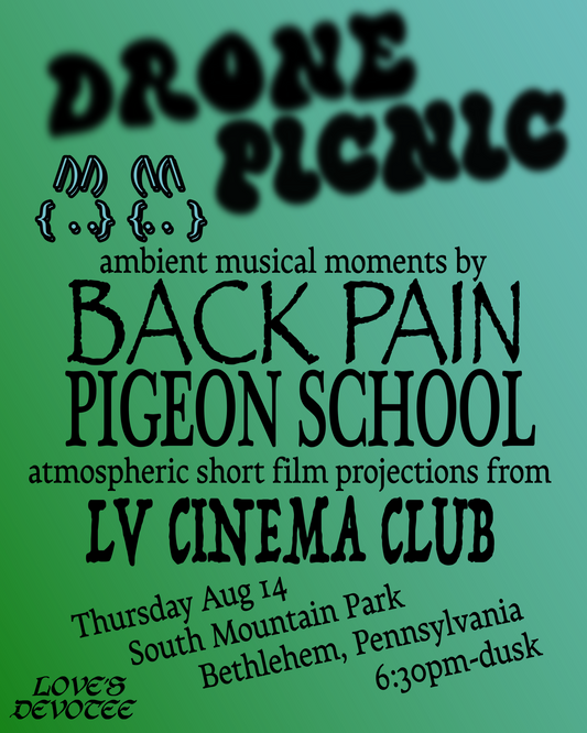 8/14: DRONE PICNIC w/ Back Pain, Pigeon School + LV Cinema Club