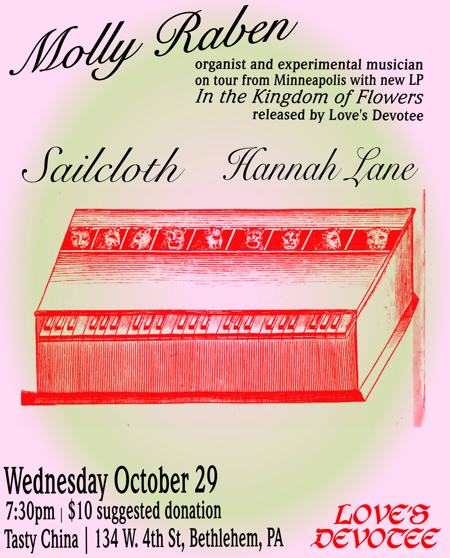 10/29: Molly Raben / Sailcloth / Hannah Lane